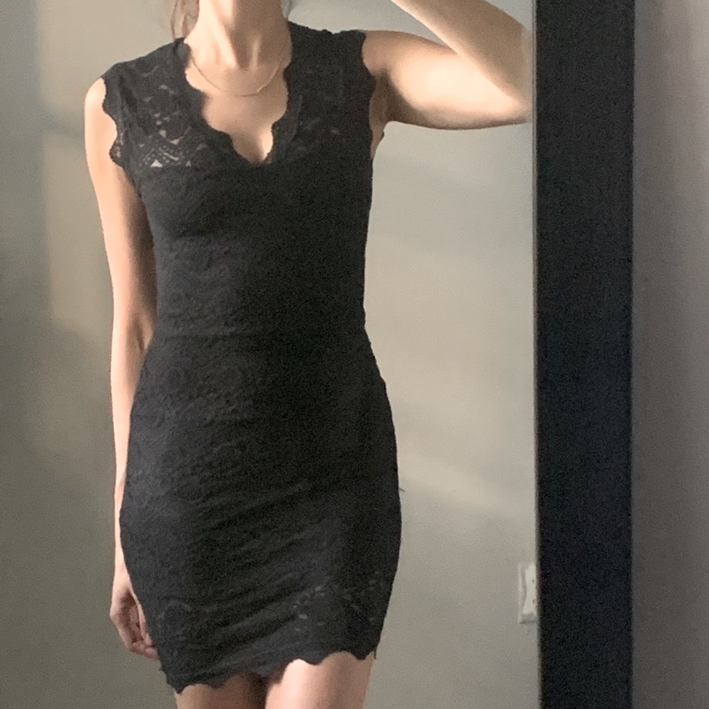 Lace Stretch Mini Dress